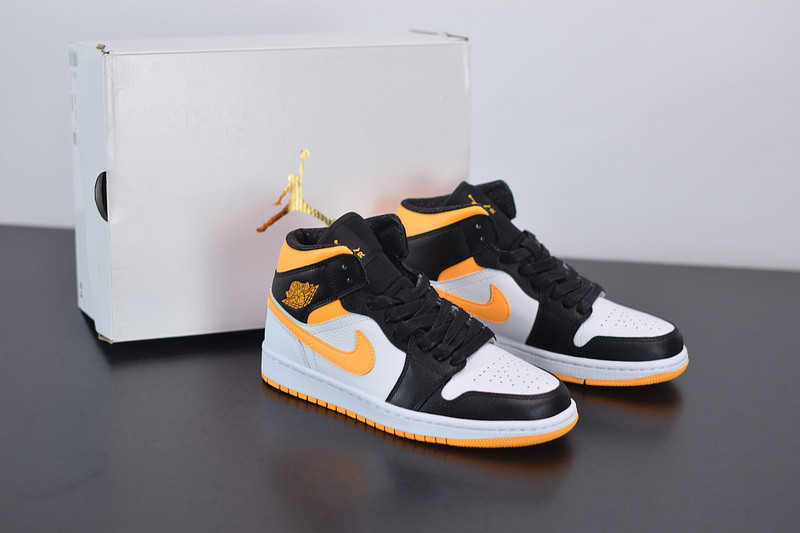 air jordan 1 mid laser orange black cv5276-107