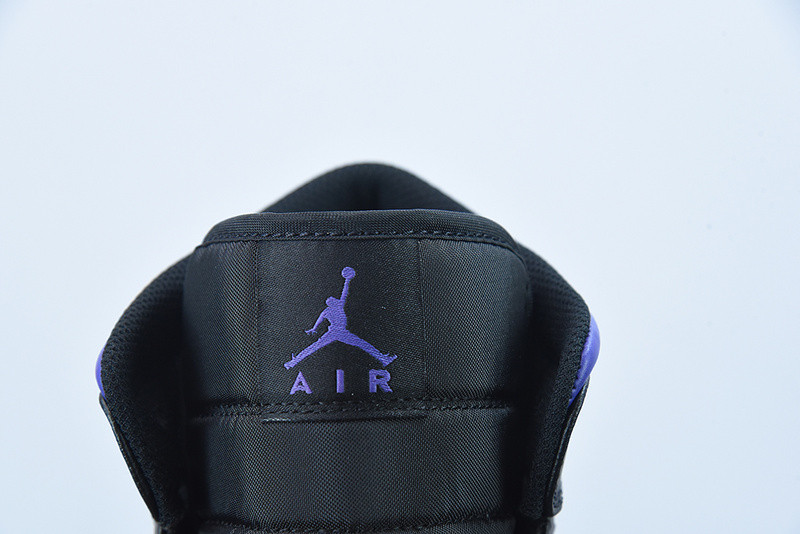 air jordan 1 mid white black purple 554724-095